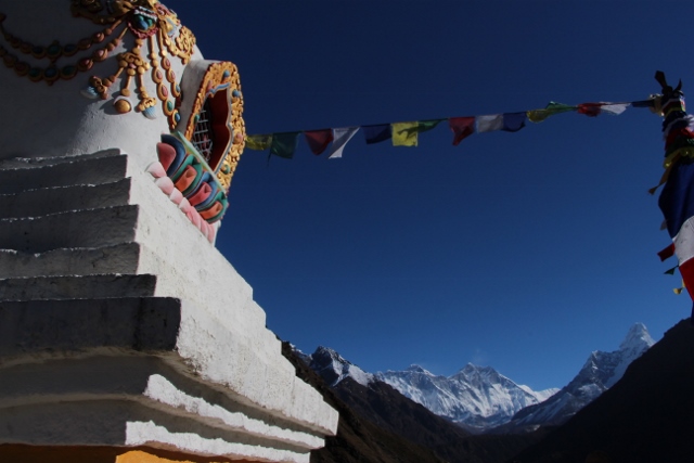 Stupa with Everest in background