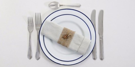 Rustic & Bone Enamelware place setting for hire
