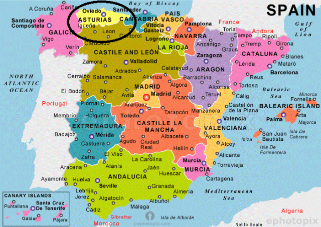 Welcome To Asturias A Natural Paradise Adventure Mummy   Spain Political Map1 E1436642554763 