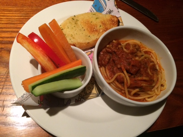 Mr Messys spaghetti bolognese at the granary beefeater